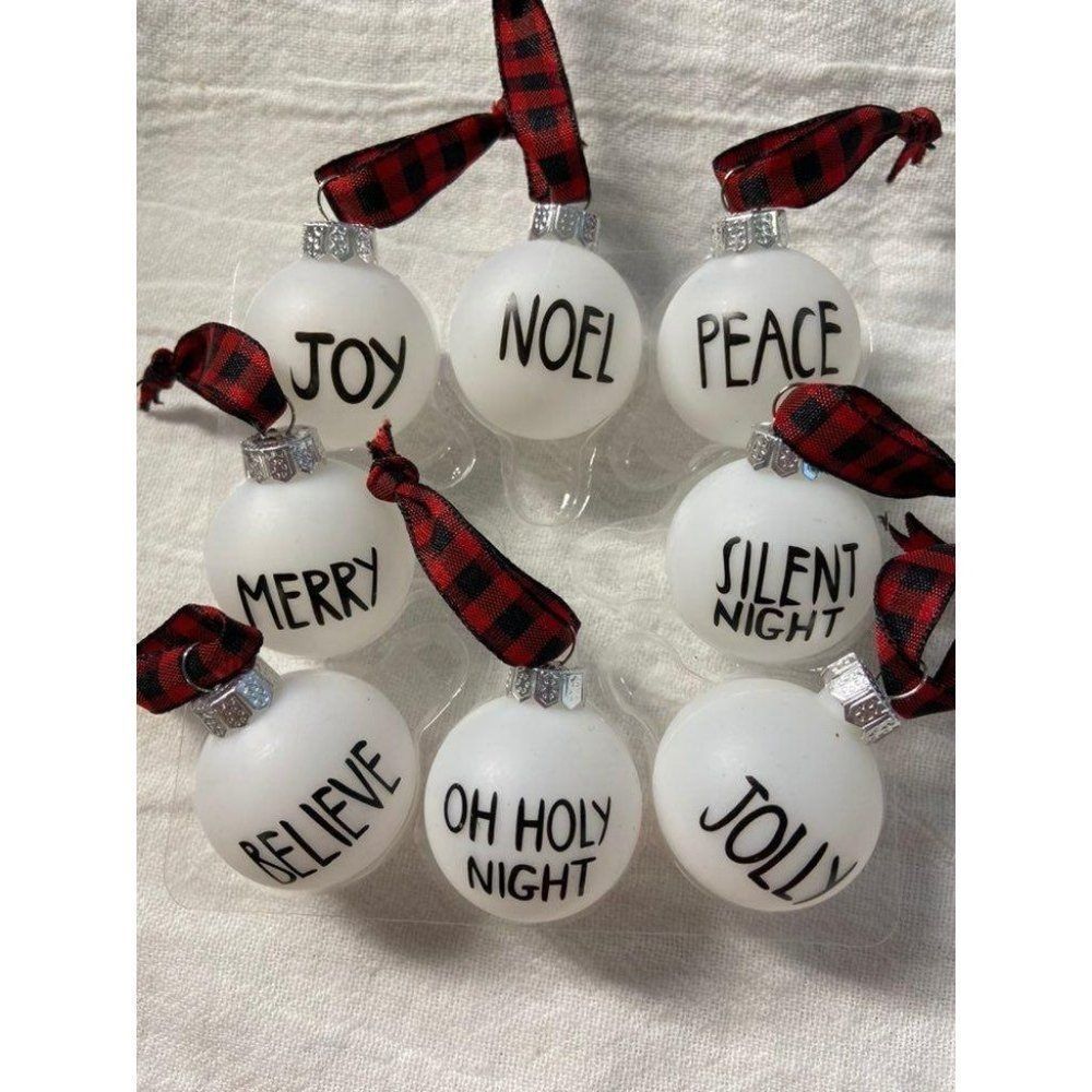 Rae Dunn Inspired Mini Tree Ornaments
